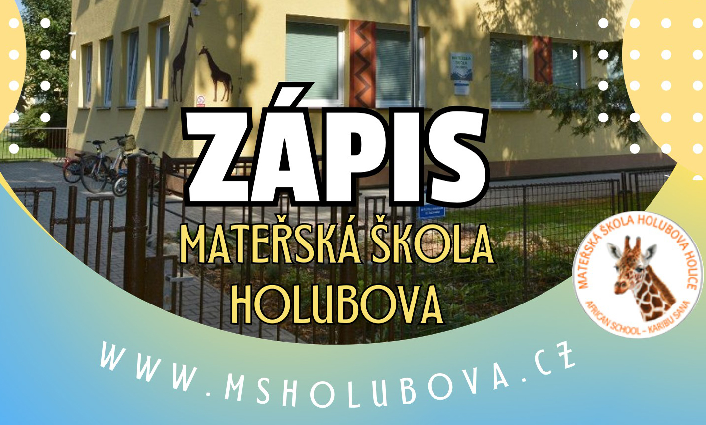 Mateřská škola Holubova – Zápis
