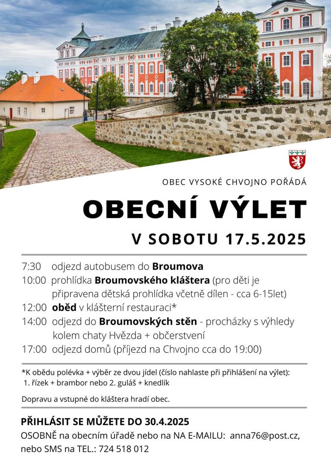 Model.Name: 2025 05 17 Vysoké Chvojno Obecní Výlet Plakát