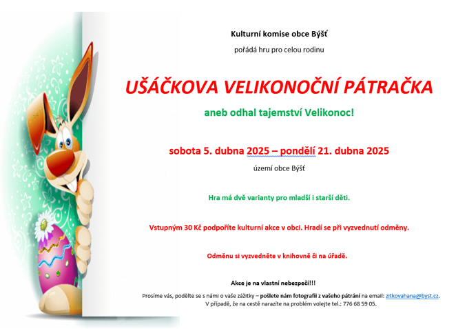 Model.Name: 2025 04 05 Býšť Úšáčkova Velikonoční Pátračka Plakát