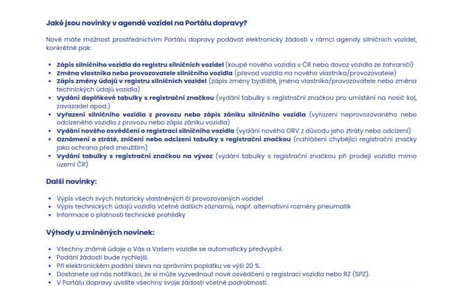 Zobrazit obrázek: Novinky V Agende Vozidel Portal Dopravy Info Do Aktualit 1