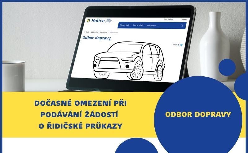 Dočasné omezení při podávání žádostí  o řidičské průkazy