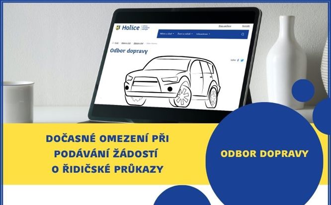 Dočasné omezení při podávání žádostí o řidičské průkazy