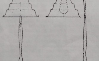 Návrh stolní lampy od architekta Otakara Novotného