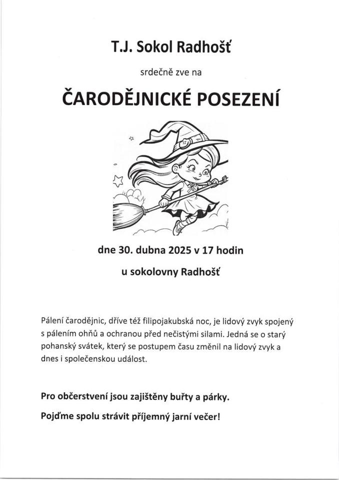 Model.Name: 2025 04 30 Radhošť Čarodějnické Posezení Plakát