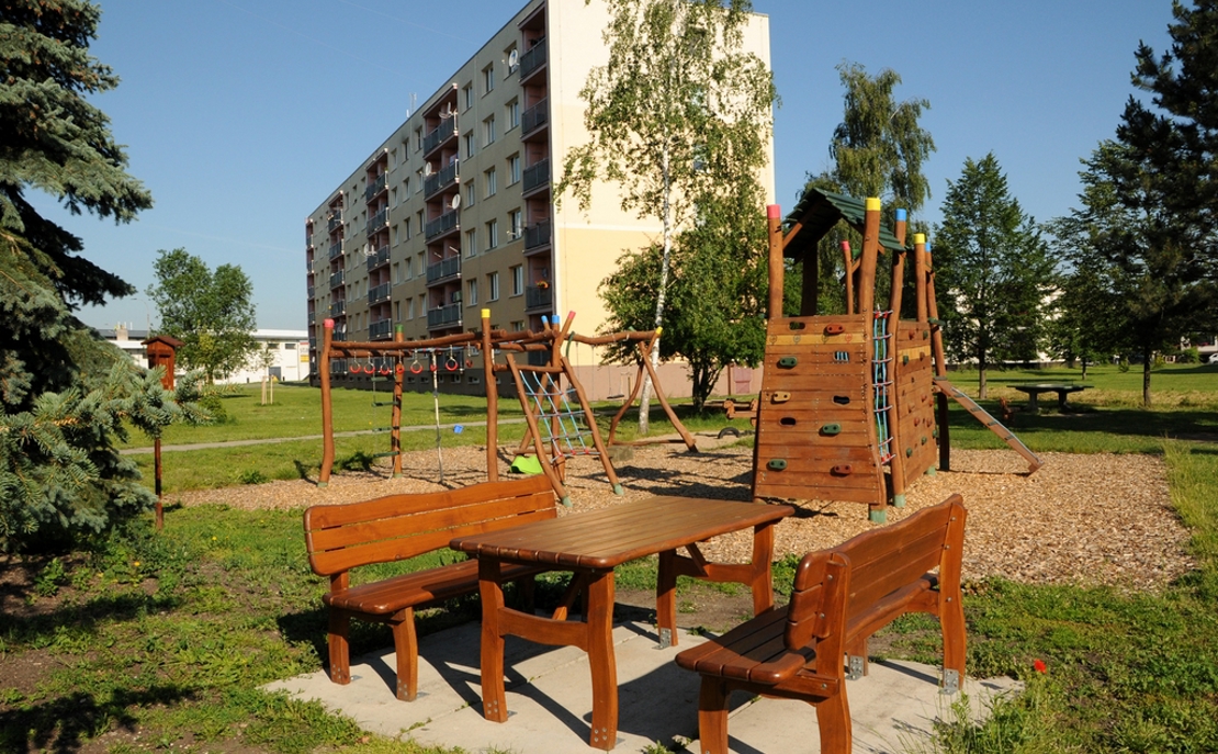 Dětské hřiště na sídlišti Muška, u gymnázia