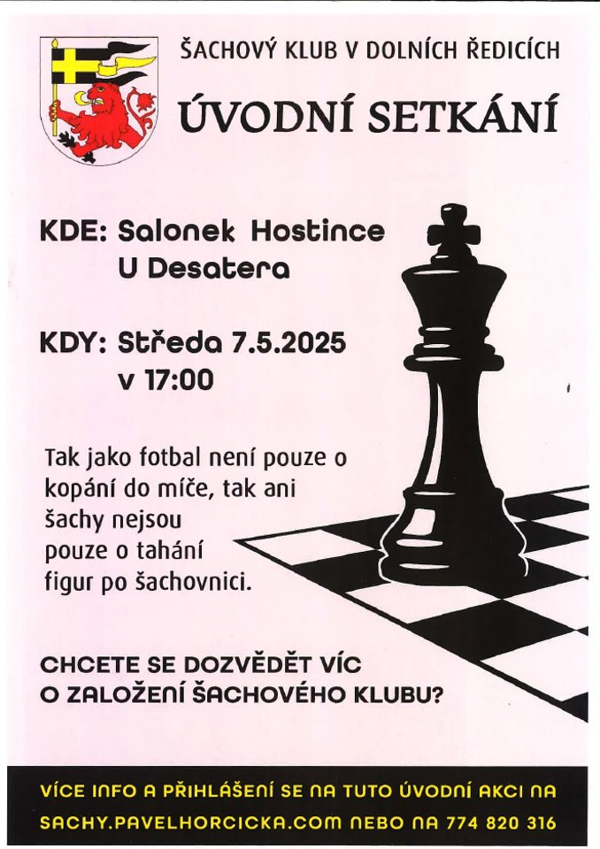 Model.Name: 2025 05 07 Dolní Ředice Šachové Setkání Plakát