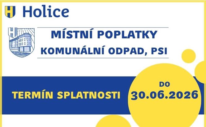Upozornění na splatnost místních poplatků