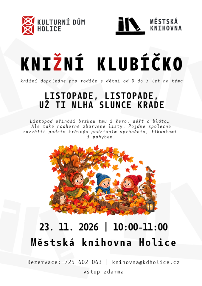 Model.Name: 2026 11 23 IC Knižní Klubíčko Listopade, Listopade, Už Ti Mlha Slunce Krade
