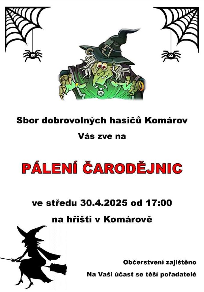 Model.Name: 2025 04 30 Komárov Pálení Čarodějnic Plakát