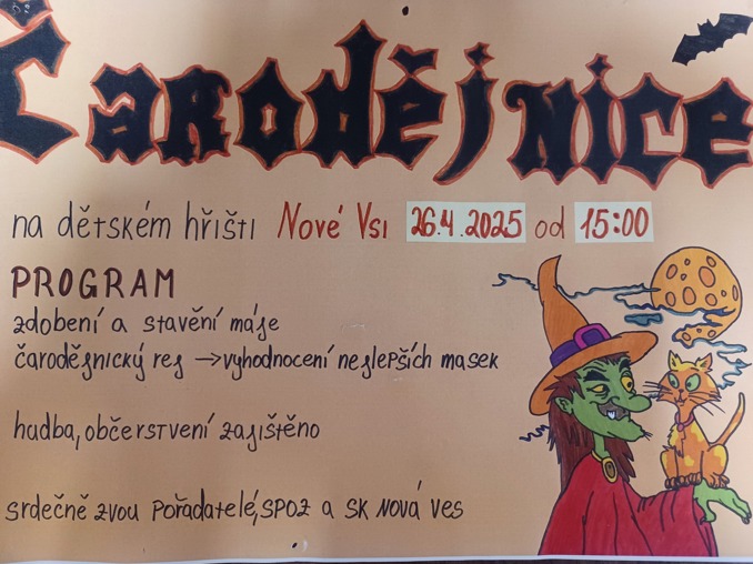 Model.Name: 2025 04 26 Nová Ves Čarodějnice Plakát